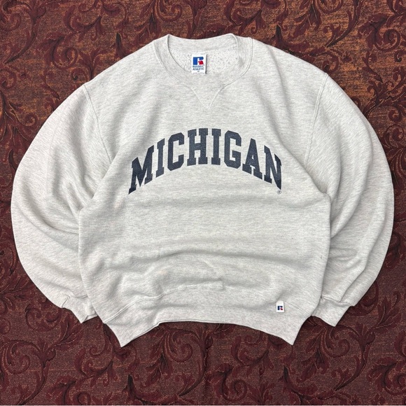 90s Russell Athletic Michigan University Crewneck Sweater - Picture 1 of 6